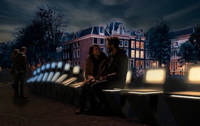 Crucero en barco abierto por el Festival de la Luz de Ámsterdam con audioguía